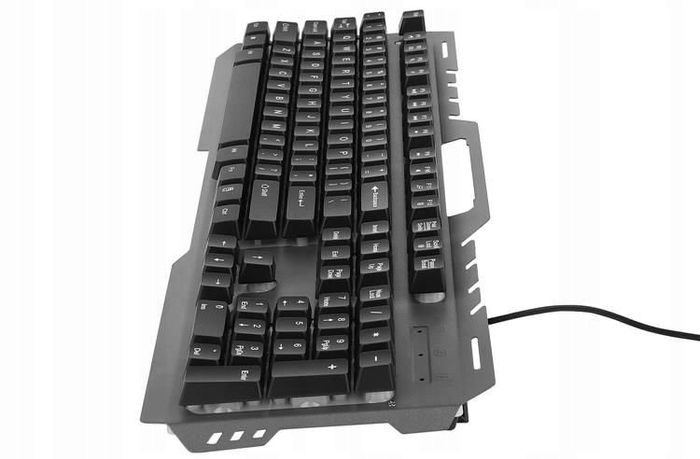 New GT-5 PC Metal Gaming LED Rainbow Backlight Wired USB Keyboard 104 Keys #885