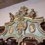Grand French Style Parcel Gilt & Painted Mirror with Cherub & Plaques Image 3