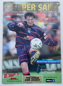Very Rare 1999 St. Patrick's Athletics v Bohemians - League of Ireland Premier Division Programme
