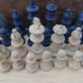 Vintage Wood  Chess Pieces In Box 70s vintage in very good condition Image 2