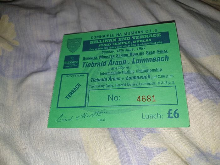 Free Post Included Various Gaa Munster Hurling Match Ticket Stubs