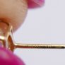 Vintage 14K Sold Yellow Gold Cushion Cut Cubic Zirconia Stud Earrings 0,88g Image 10