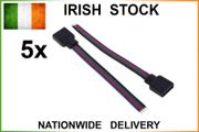 5x 10cm 4 Pin Female PCB Connector Cable For RGB 5050 3528 LED Strips