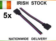 main image for ad 5x 10cm 4 Pin Female PCB Connector Cable For RGB 5050 3528 LED Strips