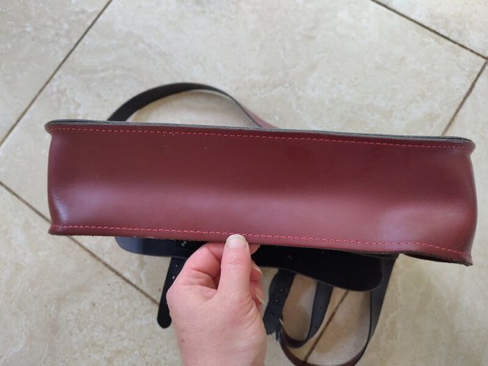 Leather Satchel Company classic satchel in red