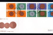 1980 Guernsey 50p Definitive Stamp Booklet Pane (ex SB20) Coinage Series First Day Cover (FDC)