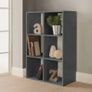 Grey Storage Shelf Unit+boxes Image 2