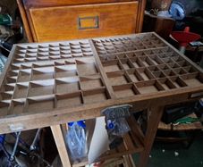 Vintage Wooden Printers Tray
