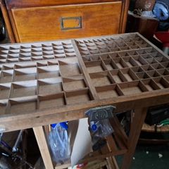 Vintage Wooden Printers Tray