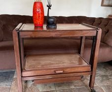 Antique Art Deco Metamorphic Side Table Tea Trolley 1920s