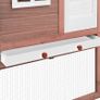 Chicken Coop with Nest Box Mocha and White Solid Fir Wood Image 8