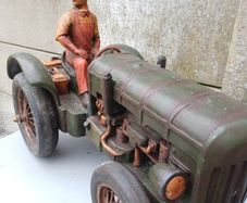 Large Vintage Tractor & Fire Truck