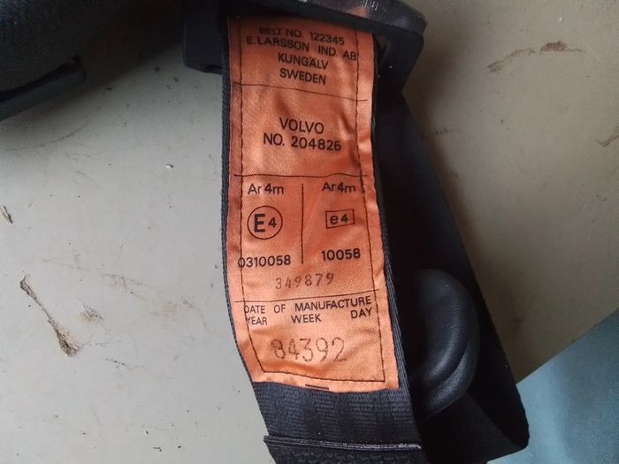 2.Volvo Seat Belts.
