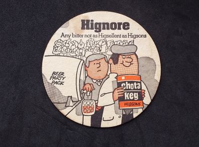 Higsons Beer : Real Merseyside Pubs - Real Merseyside Beer , 1970s Beer Mat/Coaster