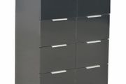 Sideboard High Gloss Black 60x35x76 cm Chipboard