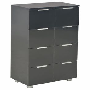 Sideboard High Gloss Black 60x35x76 cm Chipboard