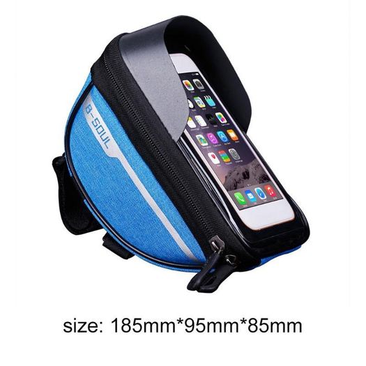 Bike Handlebar Waterproof Touchscreen Phone Bag Blue Case Holder Cycling Bicycle Accessories