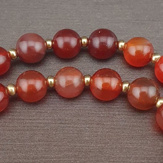 Antique Carnelian Red Agate With Sterling 925 Silver Leaf Pendant Necklace