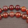 Antique Carnelian Red Agate With Sterling 925 Silver Leaf Pendant Necklace Image 8