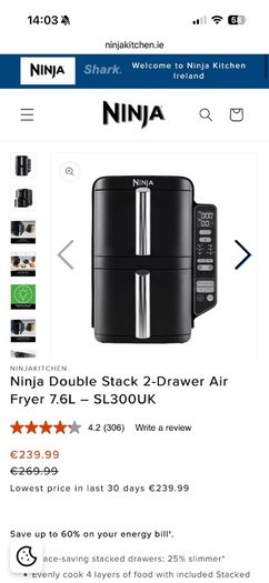 Ninja Double Stack XL 2-Drawer Air Fryer
