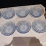8 vintage light blue dessert bowls Image 2