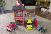Wooden Fire Station &amp; Accessories