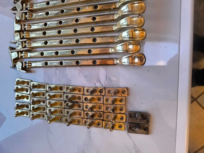 Brass window restrainer