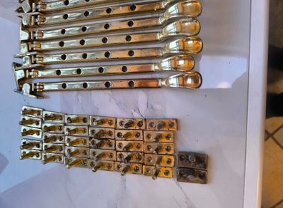 Brass window restrainer