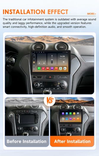 Android 14 10.1 Inch Car Radio GPS for Ford Mondeo 2010-2014 Multimed Multimedia Player DSP WIFI No 2 din 2din DVD