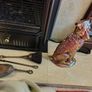 Vintage Art Deco Fox Terrier Companion Set with Coppery Lustre Glaze Image 2