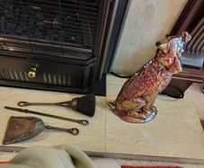 Vintage Art Deco Fox Terrier Companion Set with Coppery Lustre Glaze