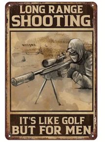 Long Range Shooting  : Metal Sign