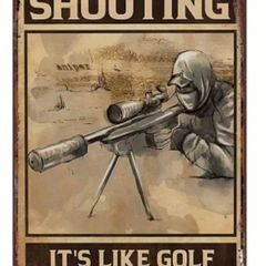 Long Range Shooting  : Metal Sign