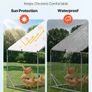 Large Metal Chicken Coop 3 x 3 x 2 m  Walk-in Chicken Run House with Waterproof Cover and Sturdy Frame Image 5