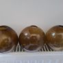 3 amber Glass vases Image 8
