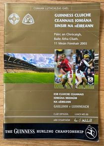 2005 Cork v Galway - GAA All-Ireland Senior Hurling Championship Final Programme
