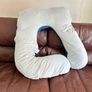 Maternity / Posture Pillow for Sleeping 55 Inches U-Shape Full Body Pillow Support - for Back, HIPS, Legs with Removable Washable Velvet Cover Image 2