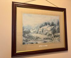 Large Framed Countryside Cottage Print