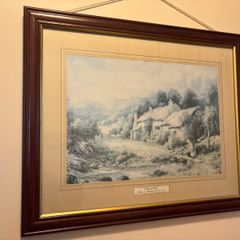 Large Framed Countryside Cottage Print