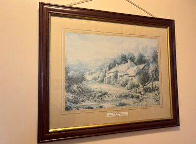 Large Framed Countryside Cottage Print