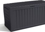 270L Outdoor Garden Storage Box Garden Furniture - Graphite Grey (FREE POSTAGE)