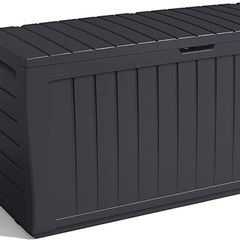 270L Outdoor Garden Storage Box Garden Furniture - Graphite Grey (FREE POSTAGE)