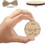 Unfinished Natural Wood Slices (50 Pack) - 3-5cm Diameter & 5mm Thick - Predrilled Holes & 10m of Jute Twine - Small Rustic Wooden Log Discs with Bark & Smooth Finish - For Crafts & Decorations (FREE POSTAGE) Image 2