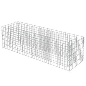Gabion Raised Bed Galvanised Steel 180x50x50 cm