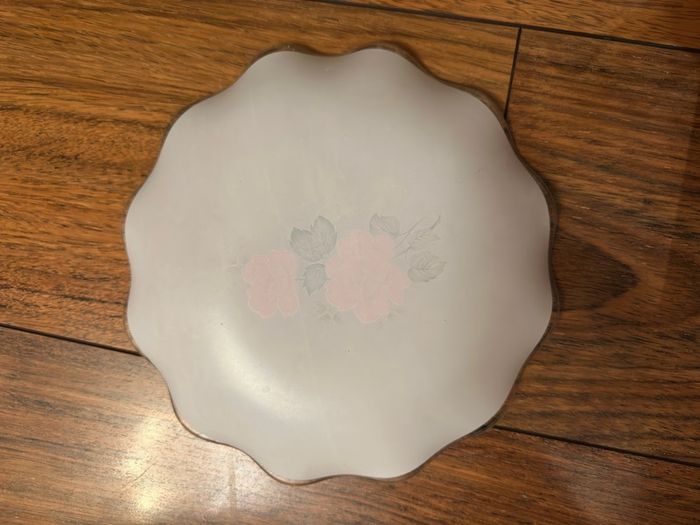 Vintage Anniversary Glass Plate