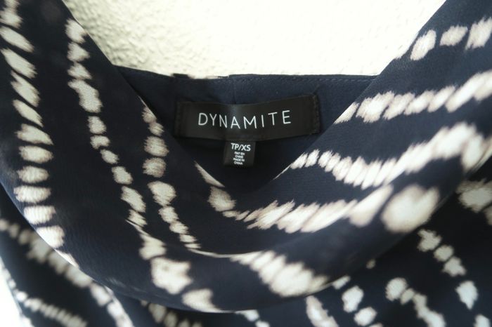 Dynamite Women's Navy and White Dress  XS / 34 / 6