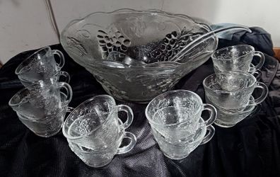 Vintage Romance Brand Punch Bowl Set