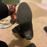 faith black leather boots Image 4
