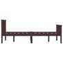 Bed Frame Dark Brown Solid Pinewood 135 x 190 cm Image 2
