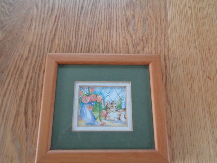 Mini Pat Howell Framed Cat Picture for Sale